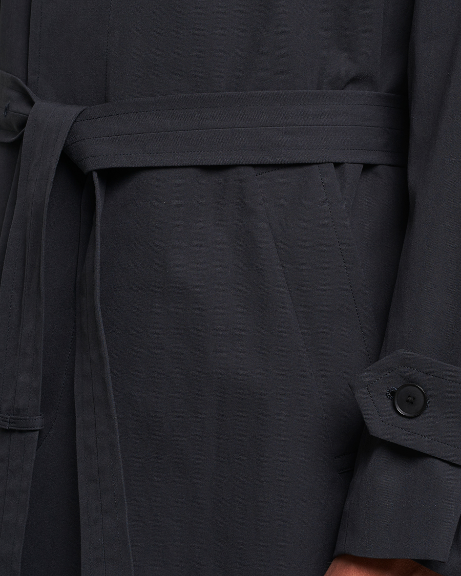 Hombres | Abrigos y chaquetas | Auralee | Finx Gabardine Trench Coat Black