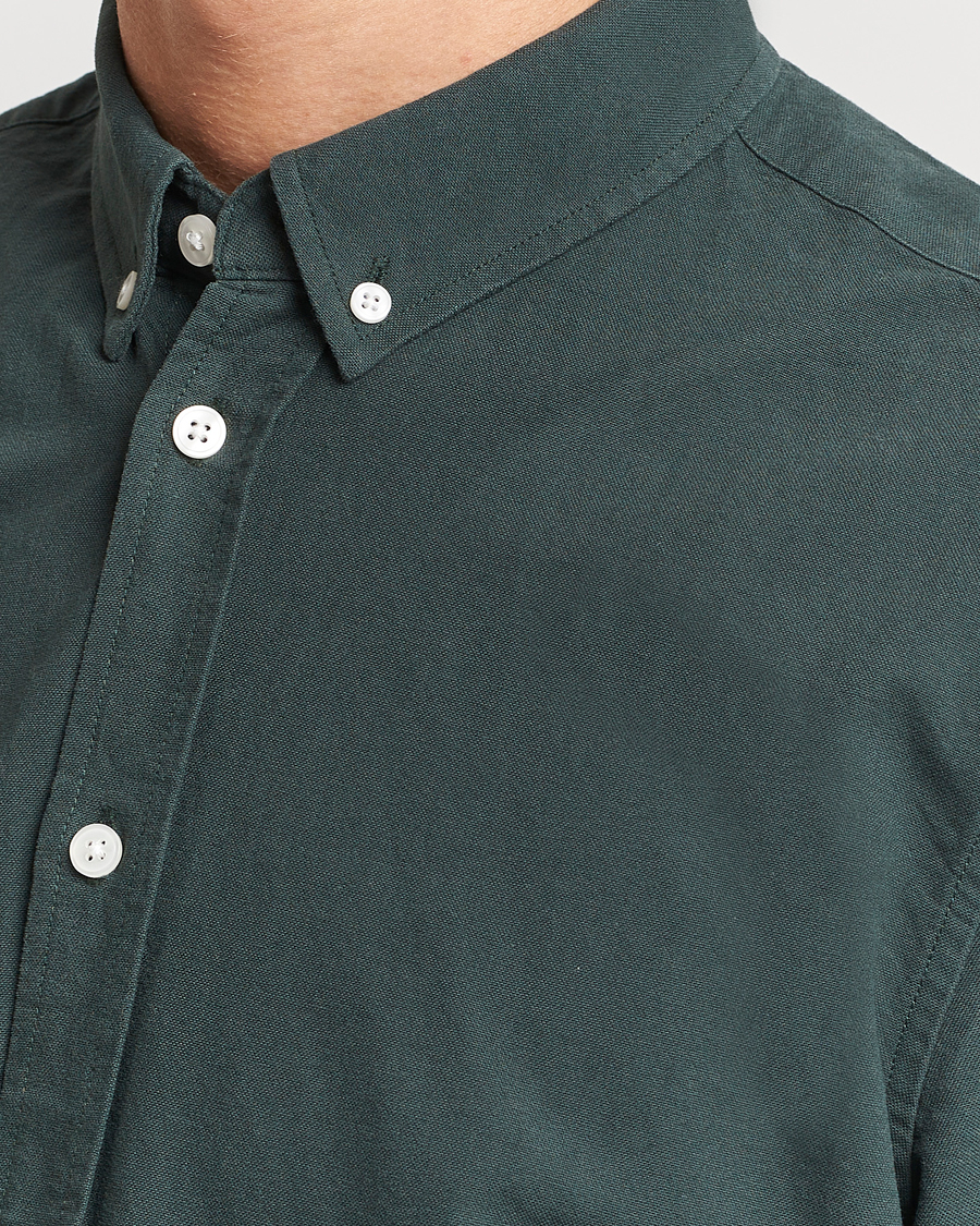 Hombres | Camisas | Samsøe Samsøe | Liam Button Down Shirt Darkest Spruce