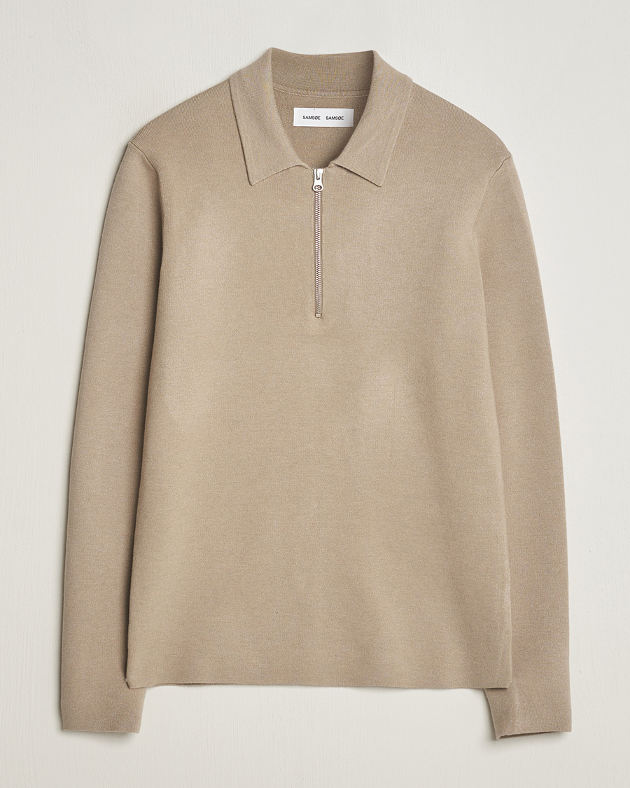Hombres | Jerséis y prendas de punto | Samsøe Samsøe | Guna Half Zip Pure Cashmere