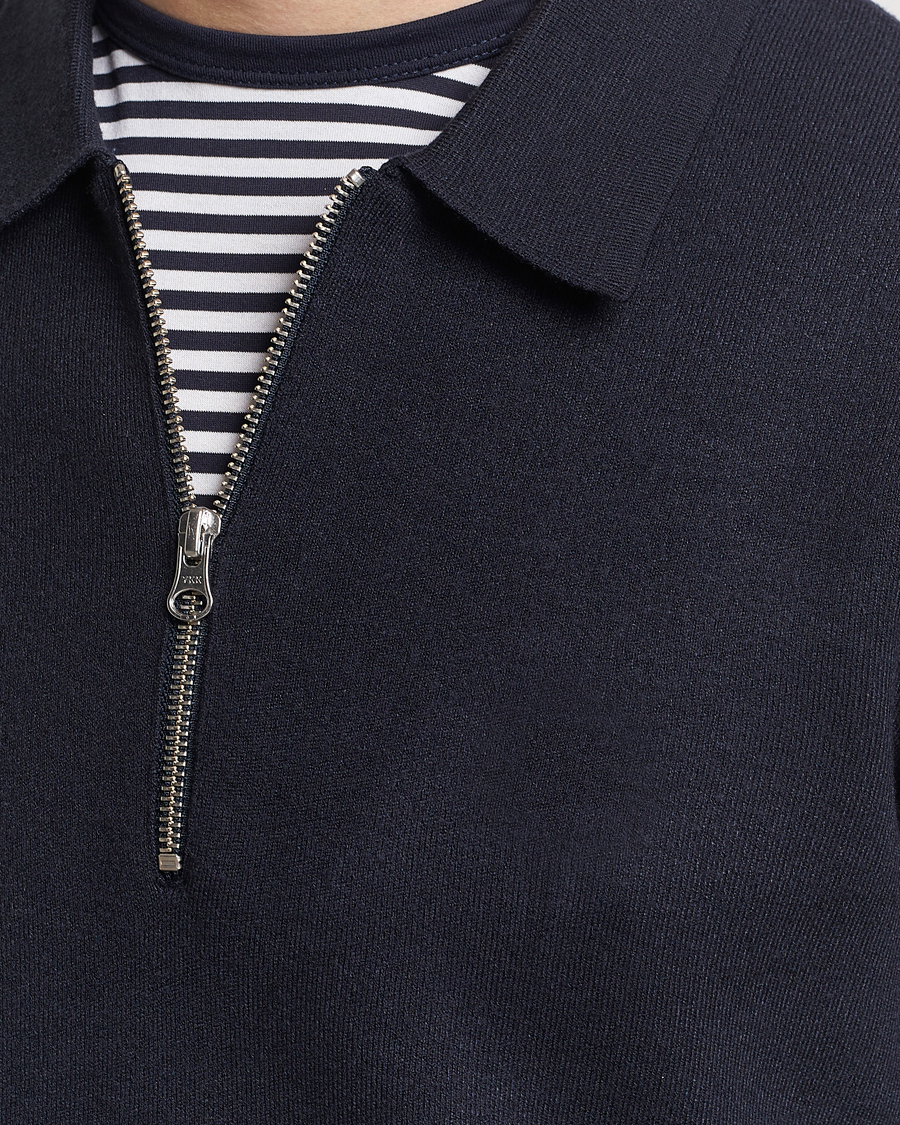 Hombres | Jerséis y prendas de punto | Samsøe Samsøe | Guna Half Zip Sky Captain