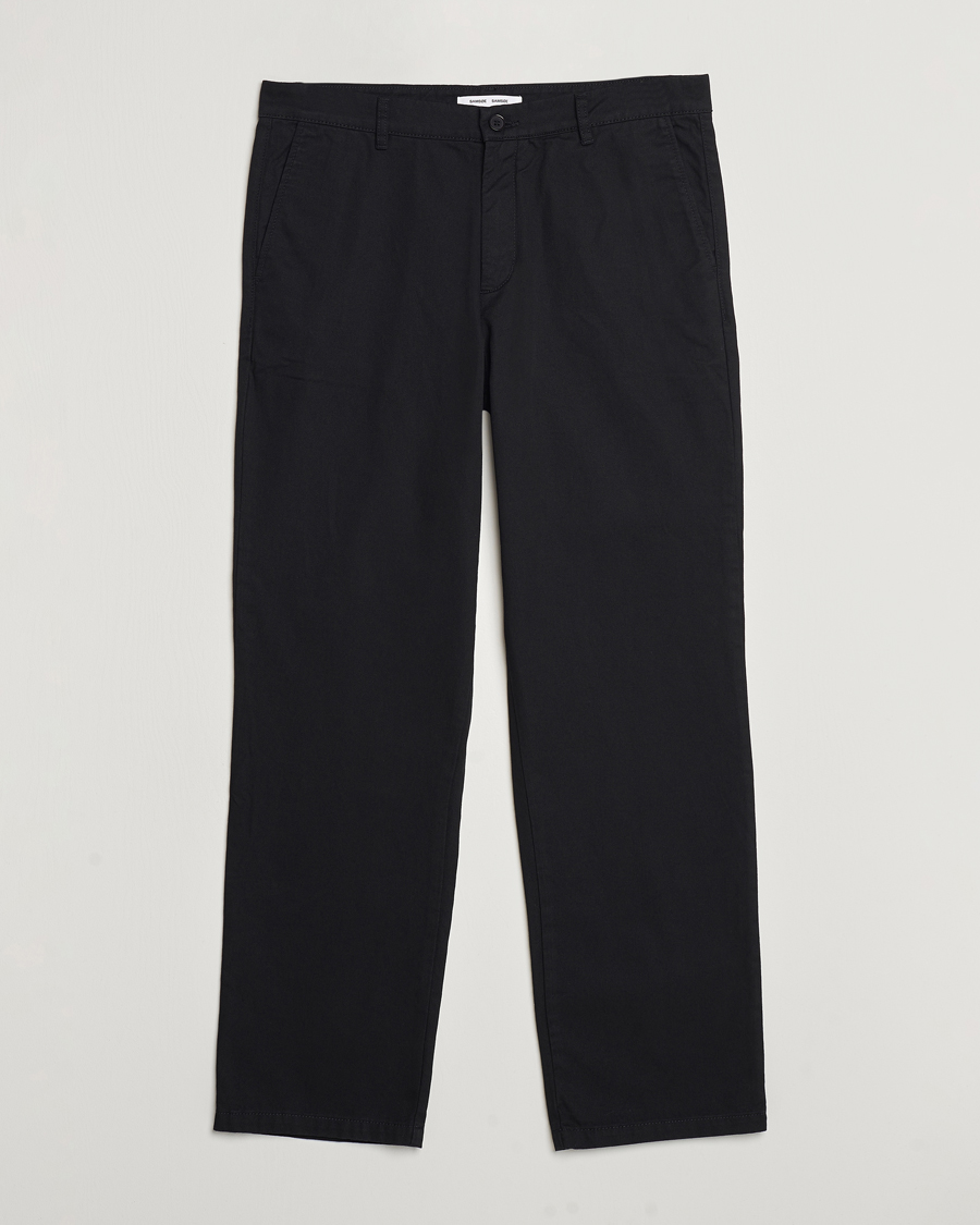 Hombres | Pantalones | Samsøe Samsøe | Johnny Cotton Trousers Black