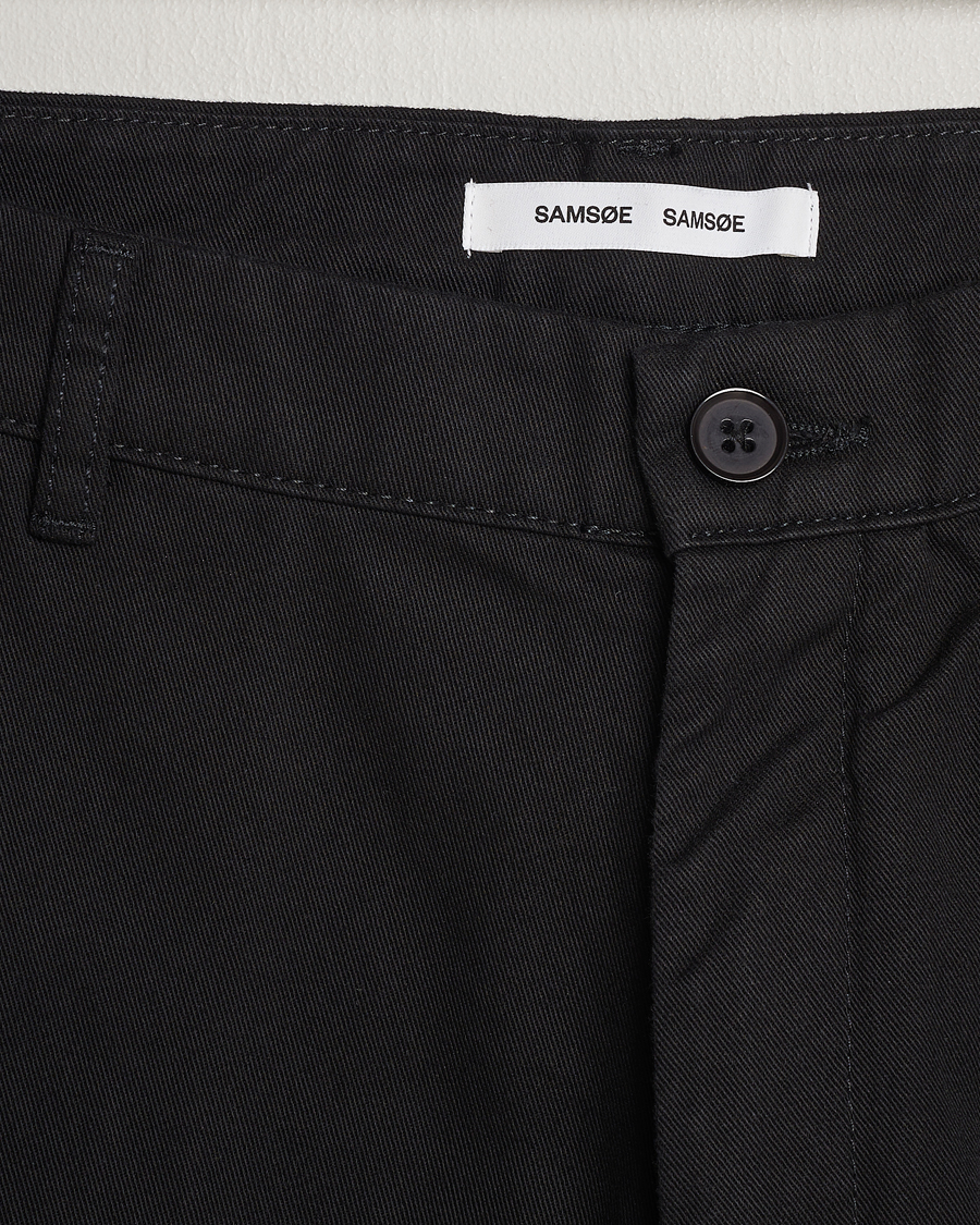 Hombres | Pantalones | Samsøe Samsøe | Johnny Cotton Trousers Black