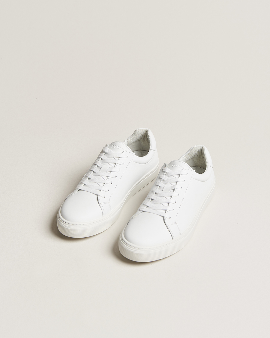 Hombres | Zapatillas blancas | Samsøe Samsøe | Saharry Leather Sneakers White
