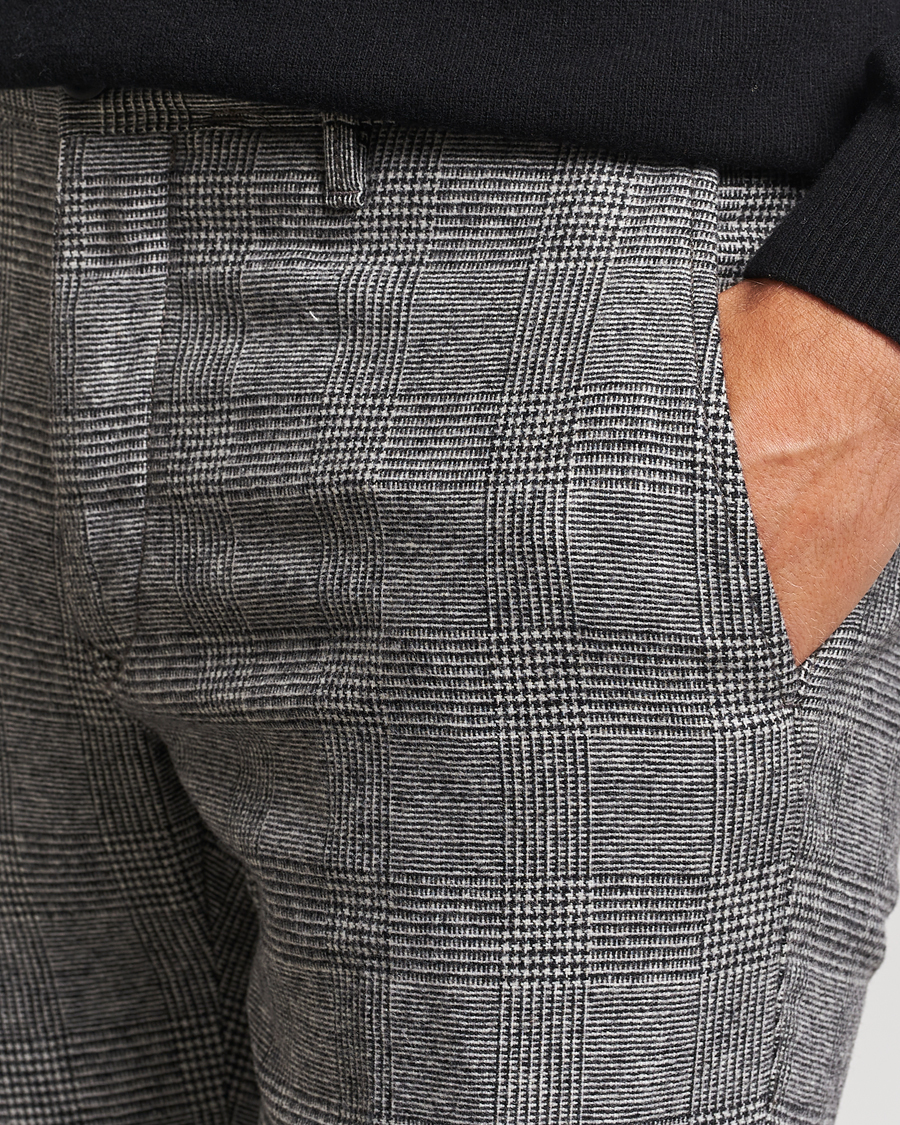 Hombres | Pantalones | Incotex | Slim Fit Prince Of Wales Check Pants Grey