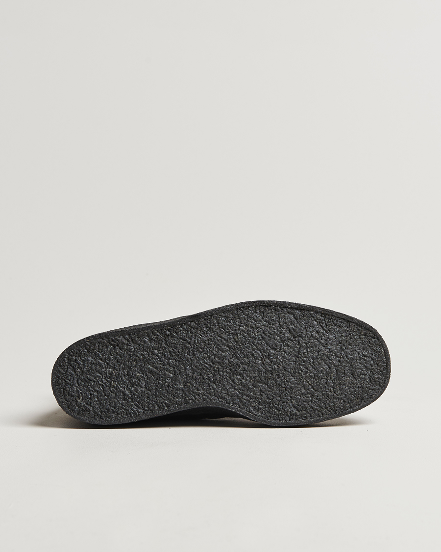 Hombres | Botas | Sanders | Sherling Lined Suede Curling Boot Black