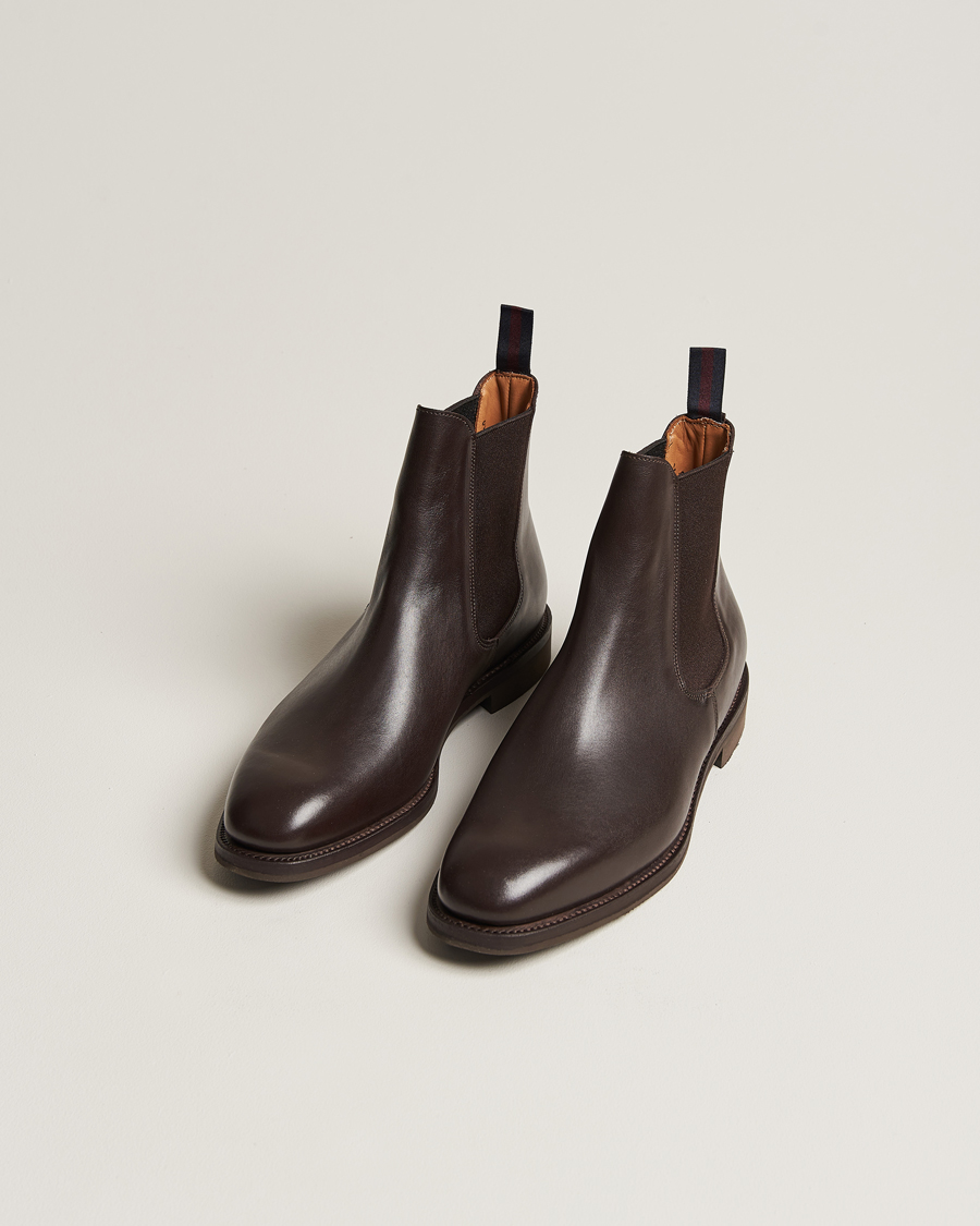 Hombres | Zapatos | Sanders | Liam Chelsea Boot Dark Brown Calf