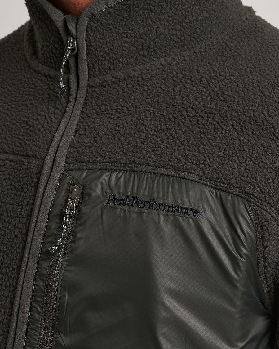 Hombres | Jerséis y prendas de punto | Peak Performance | Pile Full Zip Olive Extreme