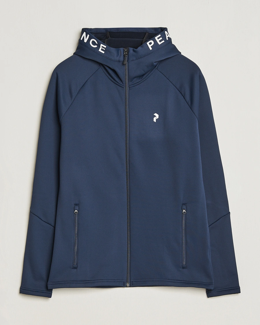 Hombres | Jerséis y prendas de punto | Peak Performance | Rider Hooded Full Zip Blue Shadow