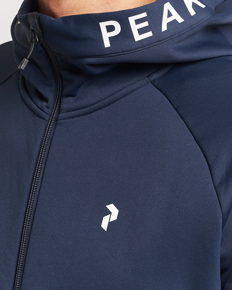Hombres | Jerséis y prendas de punto | Peak Performance | Rider Hooded Full Zip Blue Shadow