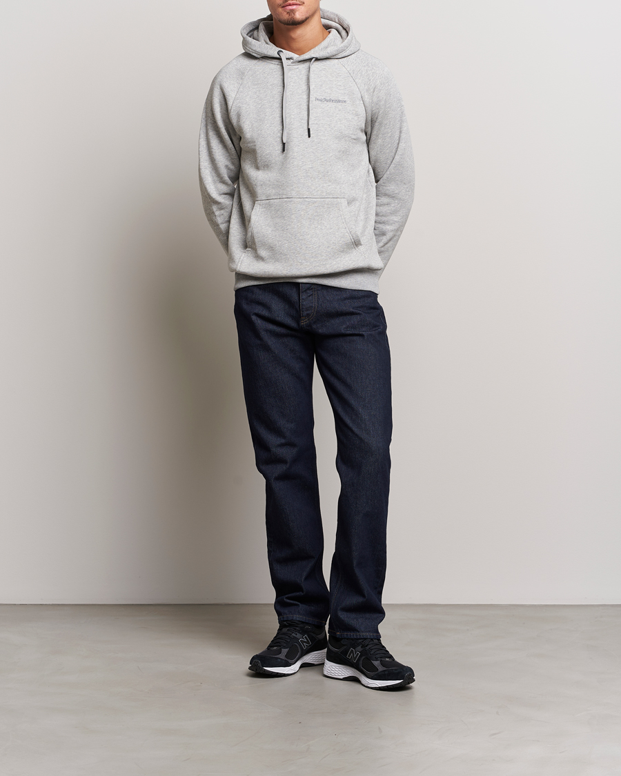 Hombres | Jerséis y prendas de punto | Peak Performance | Original Logo Hoodie Grey Melange