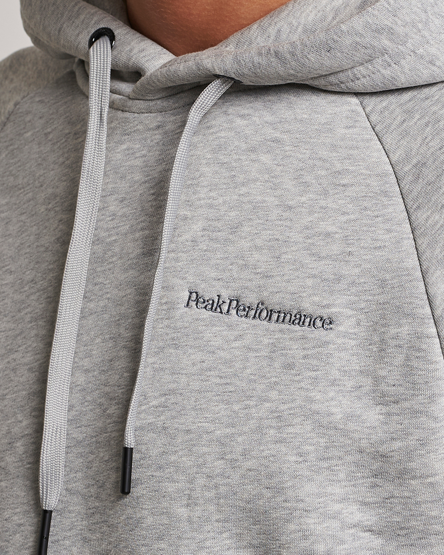 Hombres | Jerséis y prendas de punto | Peak Performance | Original Logo Hoodie Grey Melange