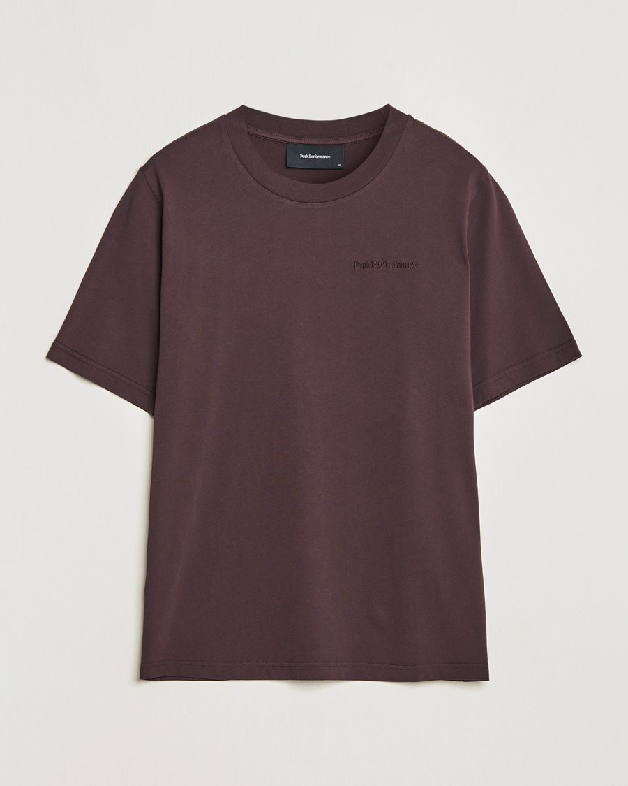 Hombres | Camisetas | Peak Performance | Original Logo Crew Neck T-Shirt Desert Plum