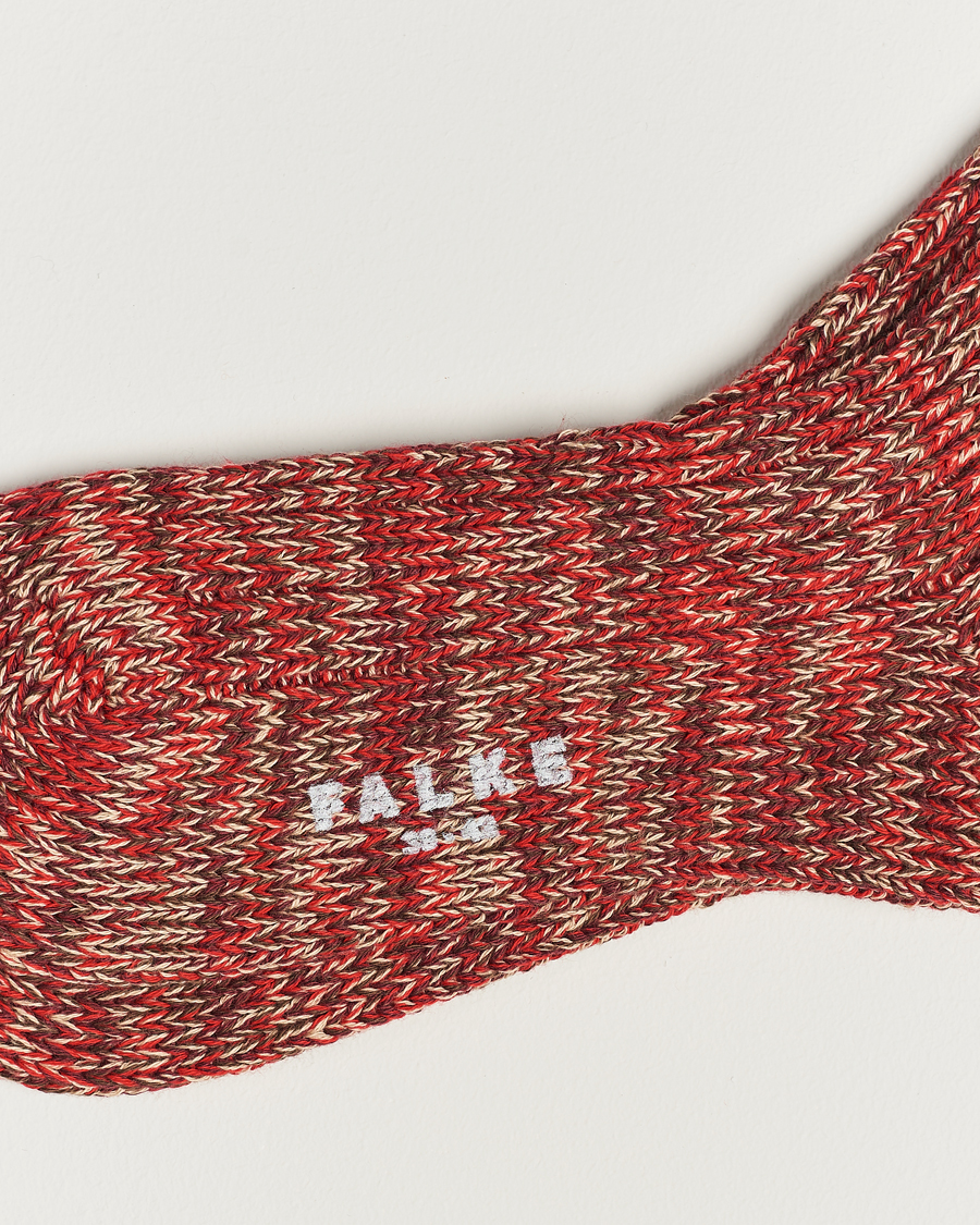 Men |  | Falke | Brooklyn Cotton Sock Red Flesh