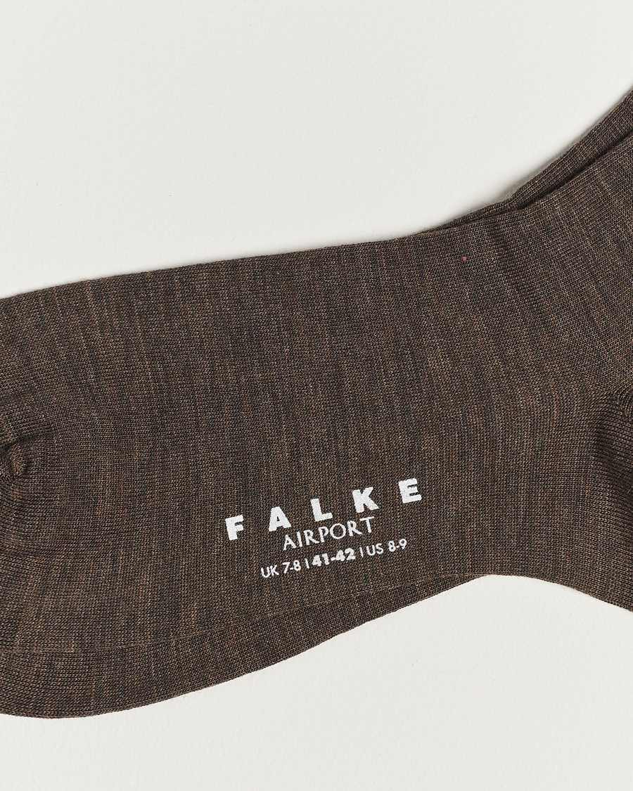 Hombres |  | Falke | Airport Socks Brown Melange