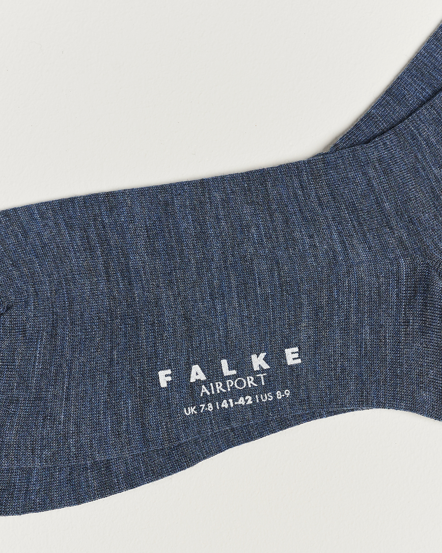 Hombres | Calcetines | Falke | Airport Socks Dark Blue Melange