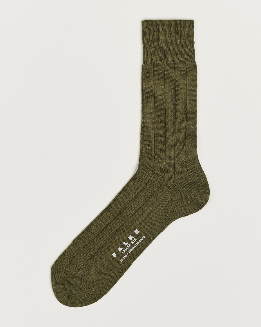 Hombres | Ropa interior y calcetines | Falke | Lhasa Cashmere Socks Artichoke Green