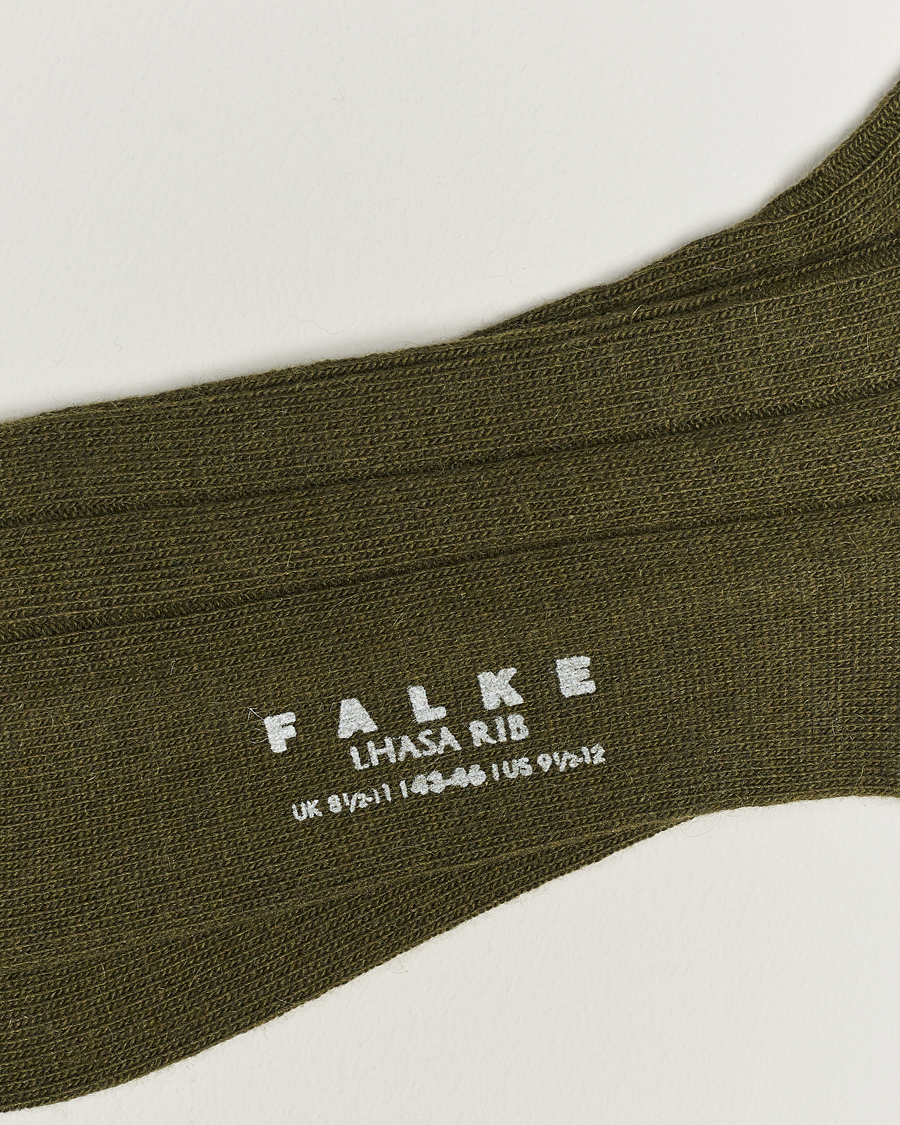 Hombres | Ropa interior y calcetines | Falke | Lhasa Cashmere Socks Artichoke Green