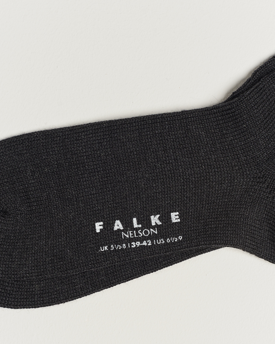 Hombres |  | Falke | Nelson Wool Boot Sock Anthracite Melange