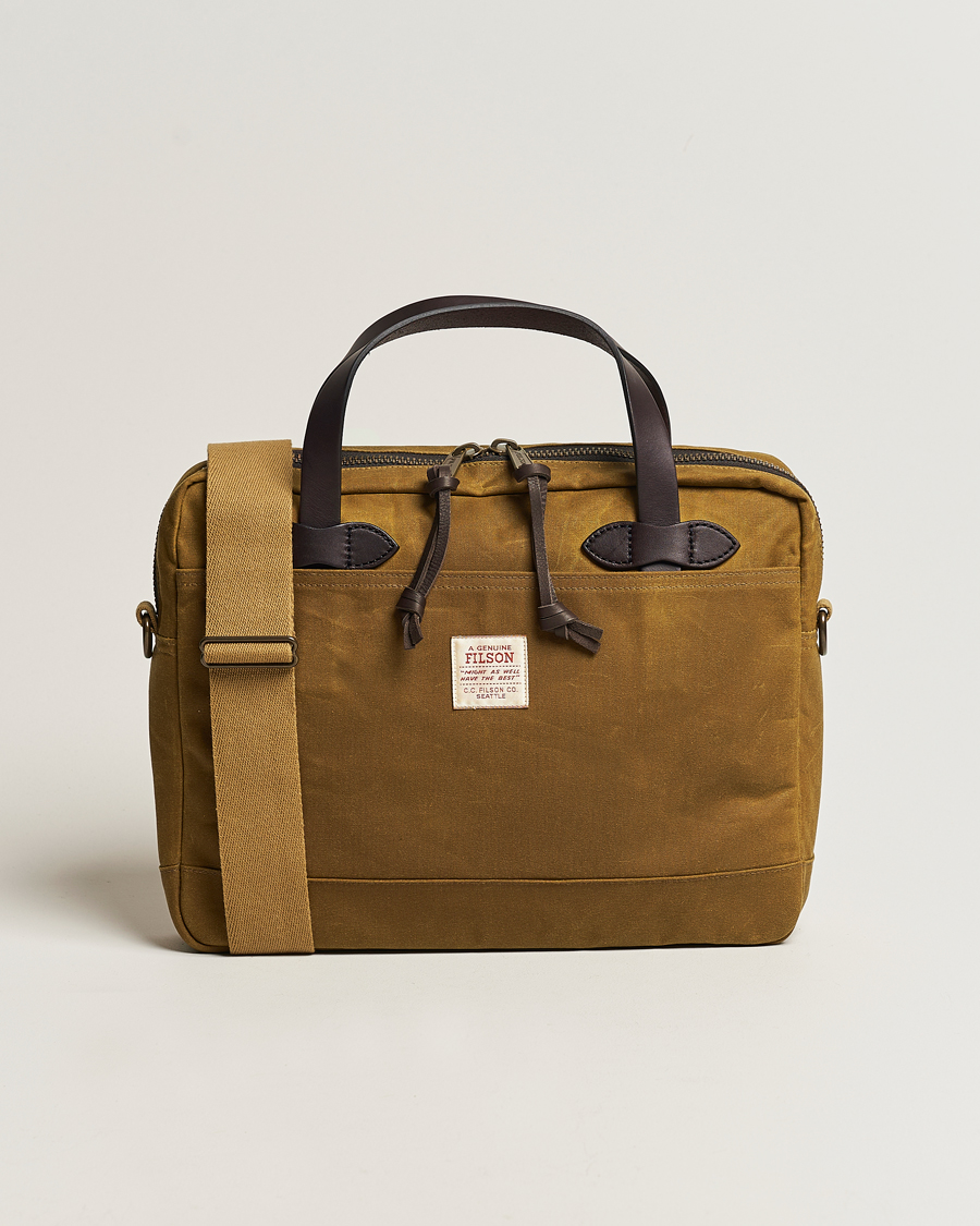 Hombres | Bolsos | Filson | Tin Cloth Compact Briefcase Dark Tan