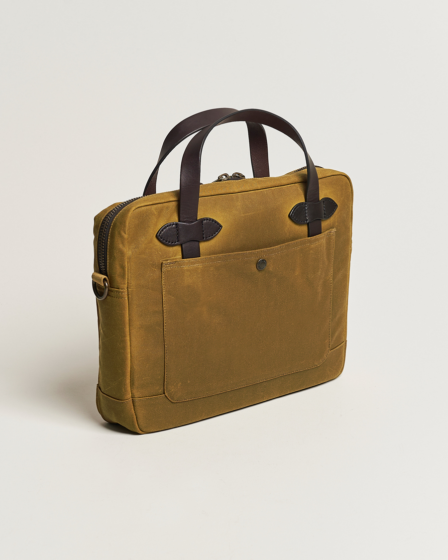 Hombres | Bolsos | Filson | Tin Cloth Compact Briefcase Dark Tan