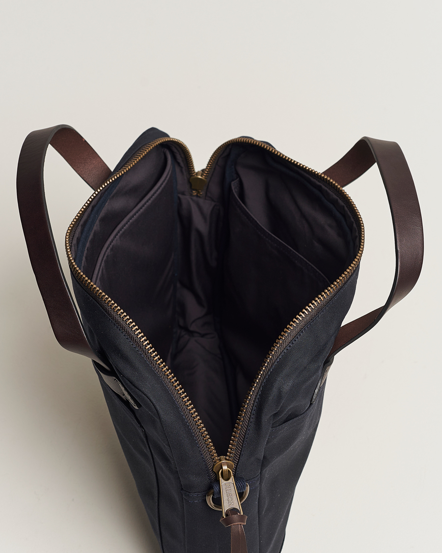 Hombres | Filson Tin Cloth Compact Briefcase Navy | Filson | Tin Cloth Compact Briefcase Navy