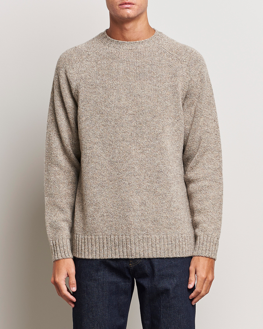 Hombres | Jerséis y prendas de punto | Filson | Irish Wool 5-Guage Knitted Sweater Natural/Brown