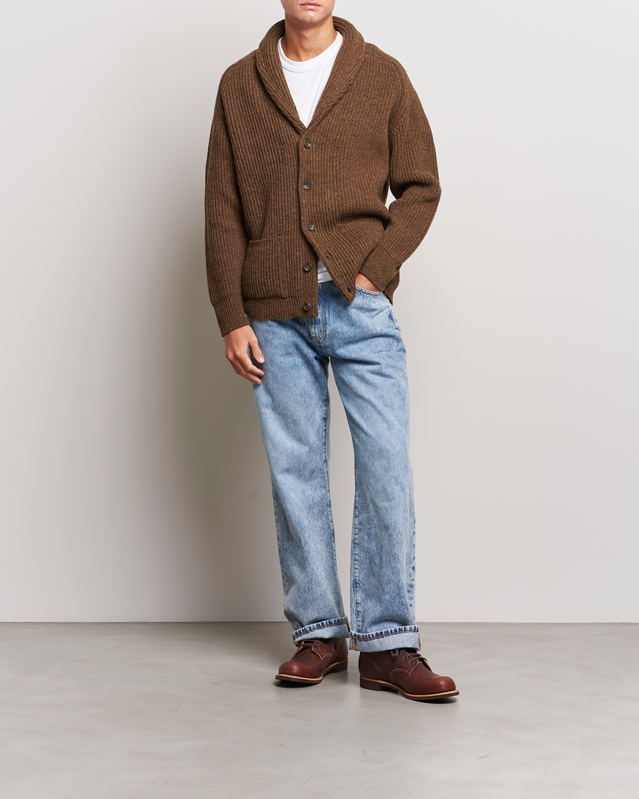 Hombres | Jerséis y prendas de punto | Filson | Bristol Wool Cardigan Brown Heather