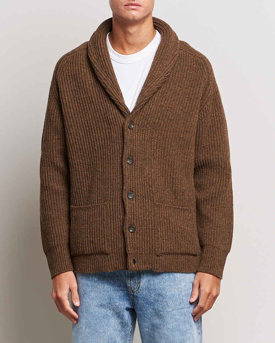 Hombres | Jerséis y prendas de punto | Filson | Bristol Wool Cardigan Brown Heather