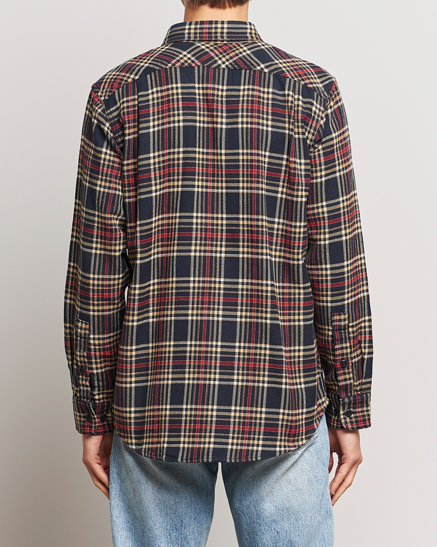 Hombres | Camisas | Filson | Vintage Flannel Work Shirt Navy/Ivory Red