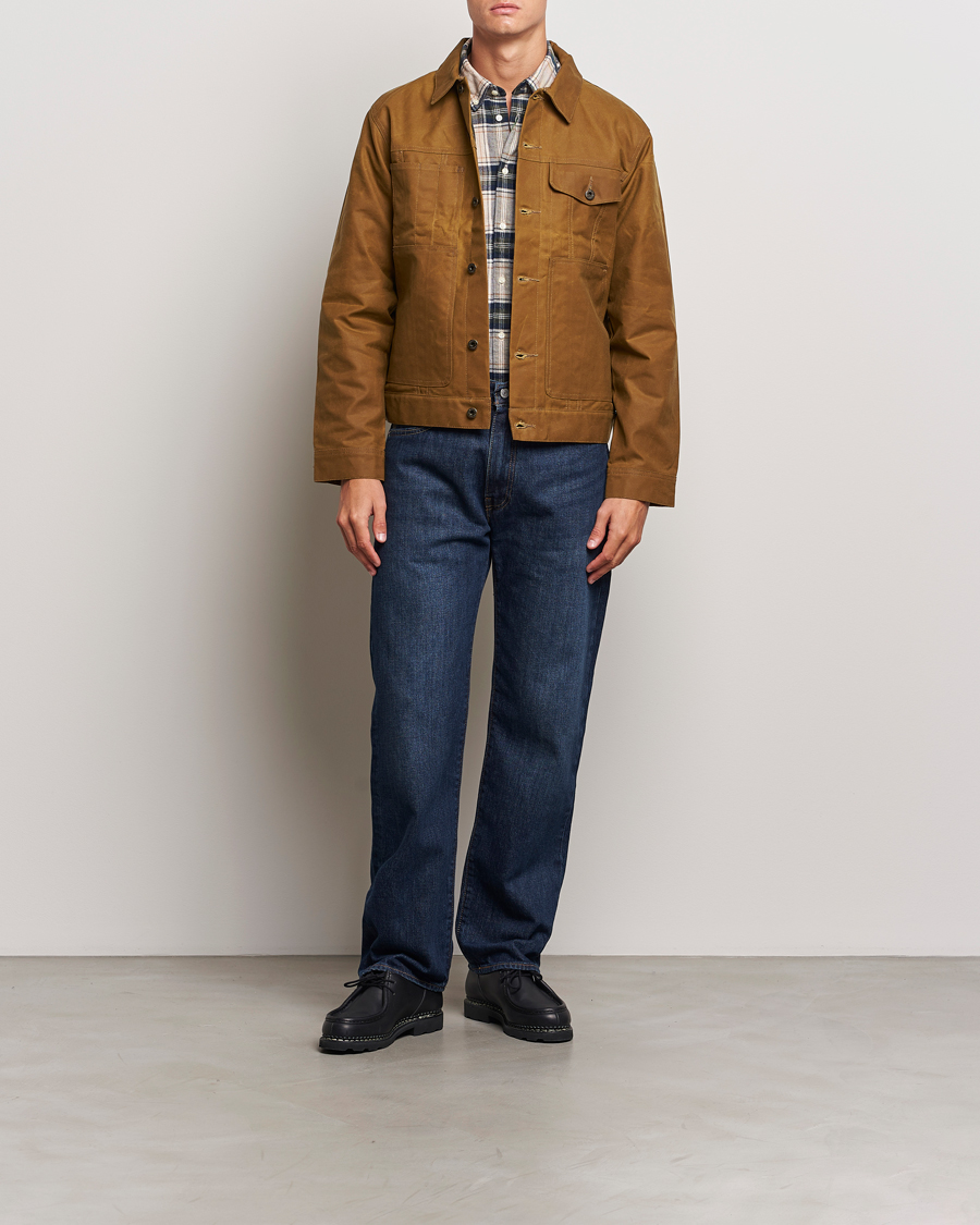 Hombres | Abrigos y chaquetas | Filson | Short Lined Tin Cloth Cruiser Dark Tan