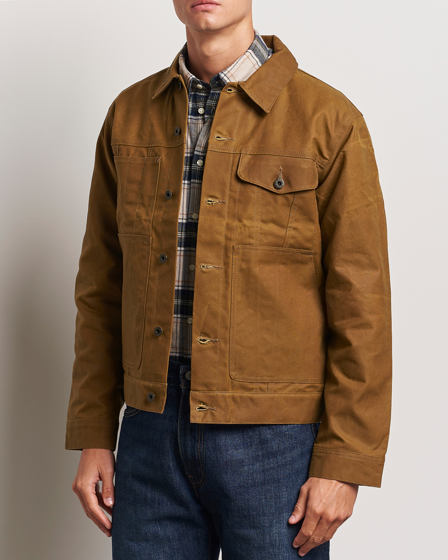 Hombres | Abrigos y chaquetas | Filson | Short Lined Tin Cloth Cruiser Dark Tan