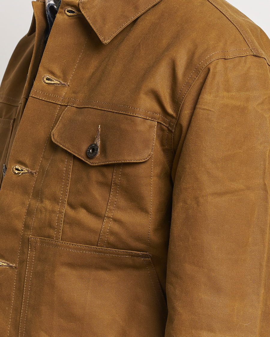Hombres | Abrigos y chaquetas | Filson | Short Lined Tin Cloth Cruiser Dark Tan