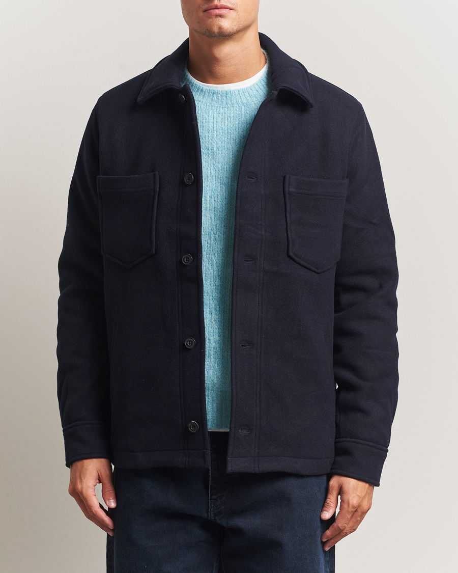 Hombres | Abrigos y chaquetas | Samsøe Samsøe | Pally Padded Shirt Jacket Salute Navy