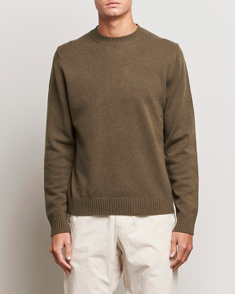 Hombres | Jerséis y prendas de punto | Samsøe Samsøe | Samsøe & Samsøe Syllie Wool Crew Neck Crocodile