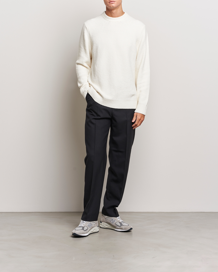 Hombres | Jerséis y prendas de punto | Samsøe Samsøe | Alts Heavy Knitted Crew Neck Clear Cream
