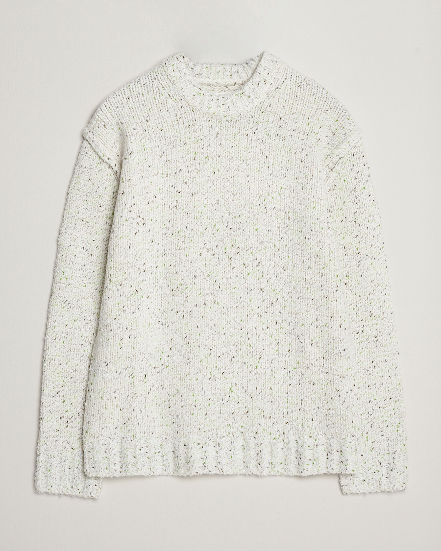 Hombres | Jerséis y prendas de punto | Samsøe Samsøe | Samsøe & Samsøe Max Heavy Knitted Crew Neck White Neps