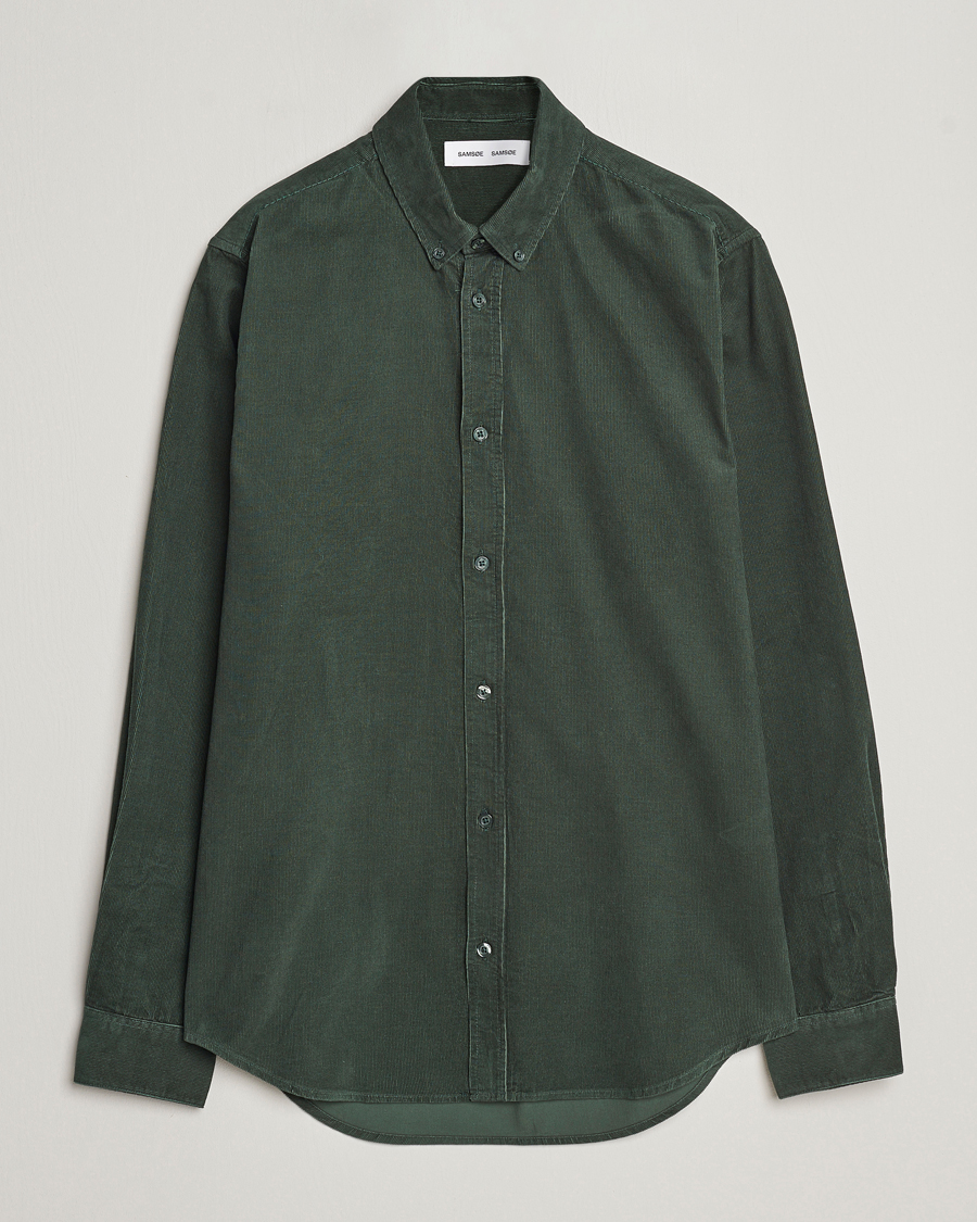 Hombres | Camisas | Samsøe Samsøe | Samsøe & Samsøe Liam Baby Cord Shirt Garden Topiary