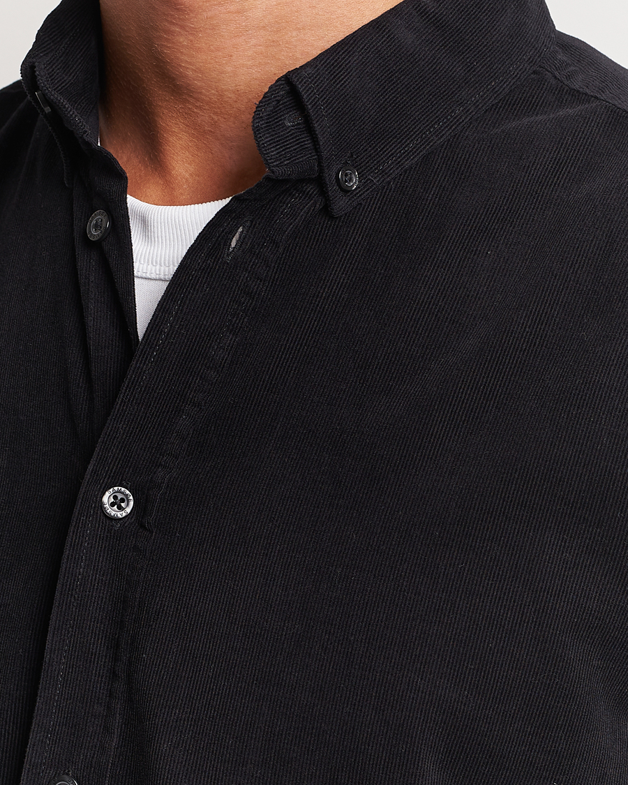 Hombres | Camisas | Samsøe Samsøe | Samsøe & Samsøe Liam Baby Cord Shirt Black