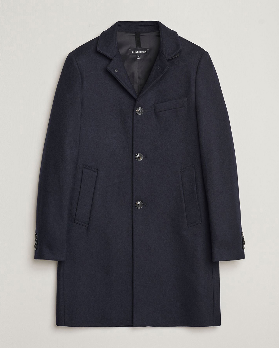 Hombres | Abrigos y chaquetas | J.Lindeberg | Holger Melton Coat Navy