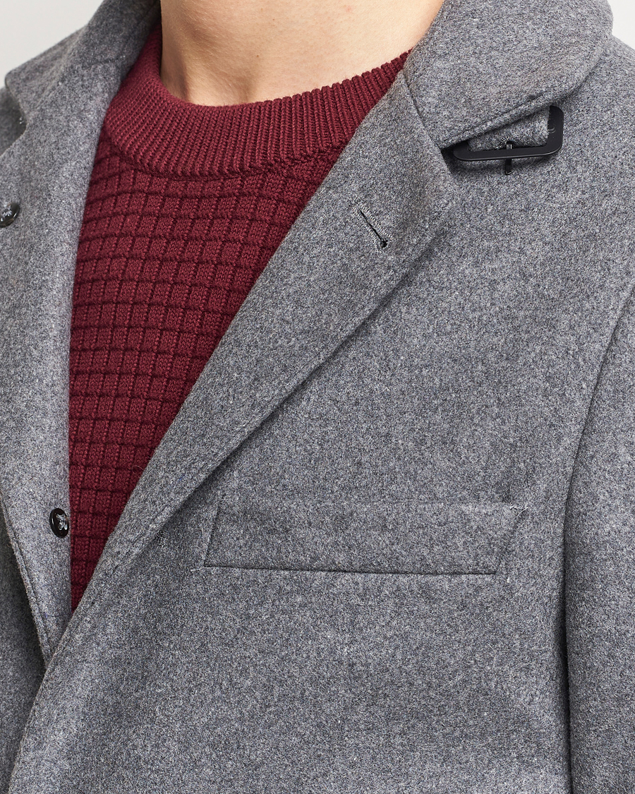 Hombres | Abrigos y chaquetas | J.Lindeberg | Holger Melton Coat Mid Grey Mel