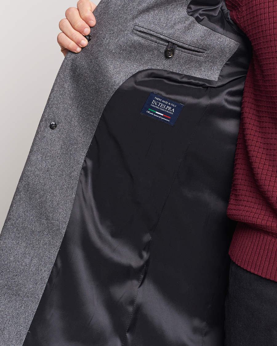 Hombres | Abrigos y chaquetas | J.Lindeberg | Holger Melton Coat Mid Grey Mel