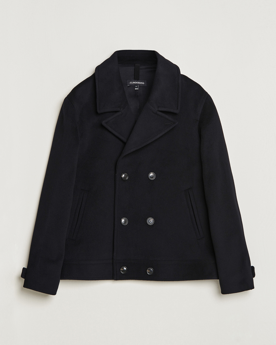 Hombres | Abrigos y chaquetas | J.Lindeberg | Don Double Breasted Wool/Cashmere Jacket Black