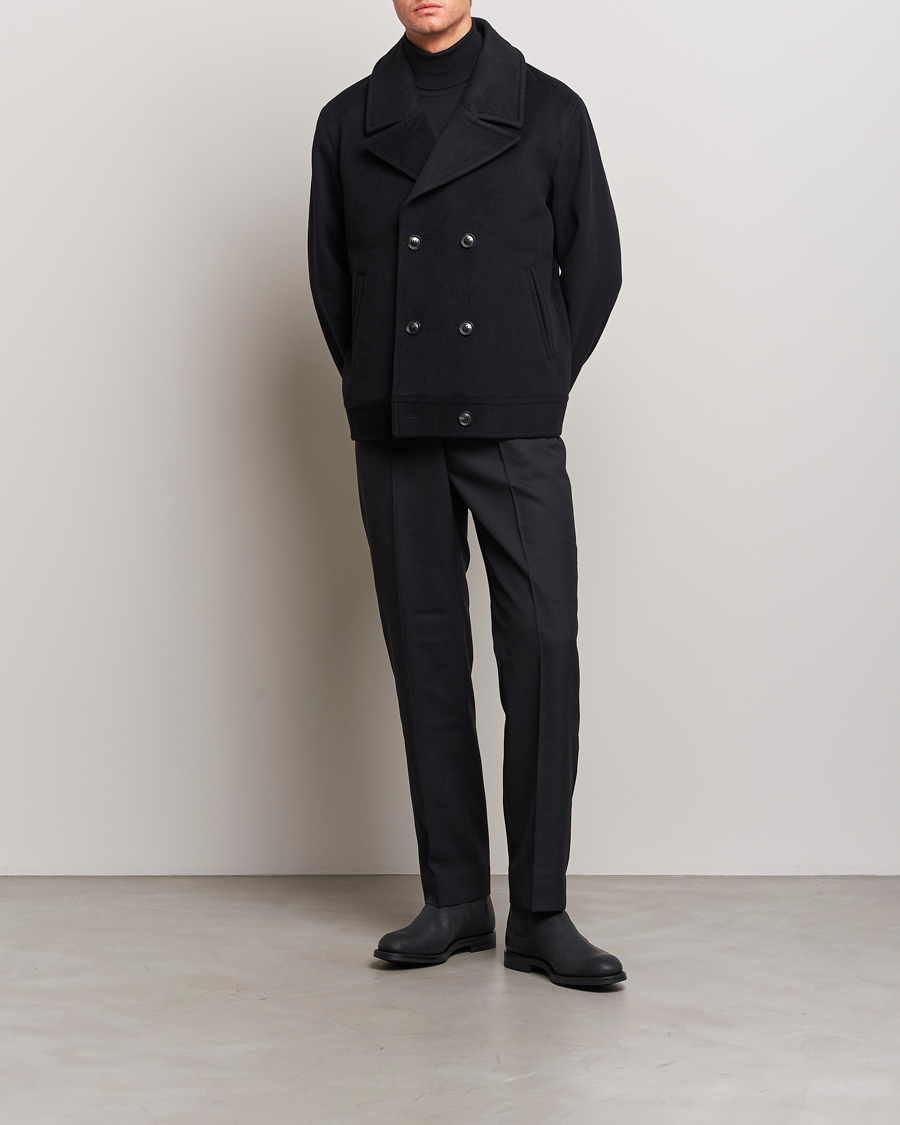 Hombres | Abrigos y chaquetas | J.Lindeberg | Don Double Breasted Wool/Cashmere Jacket Black