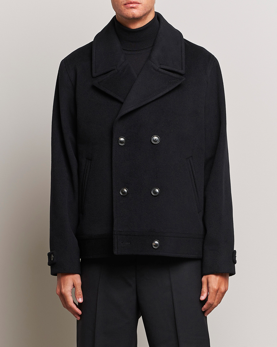 Hombres | Abrigos y chaquetas | J.Lindeberg | Don Double Breasted Wool/Cashmere Jacket Black