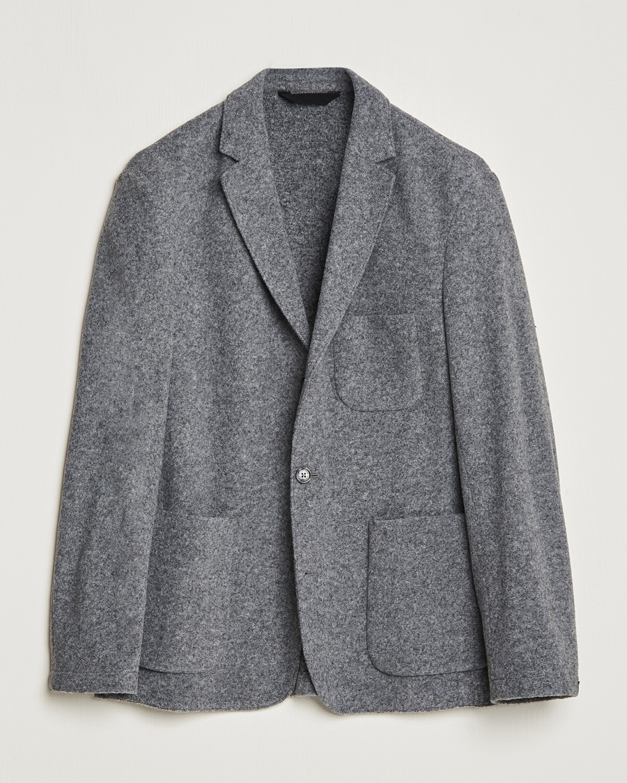 Hombres | Blazers | J.Lindeberg | Carlton Wool Cardigan Blazer Mid Grey Mel