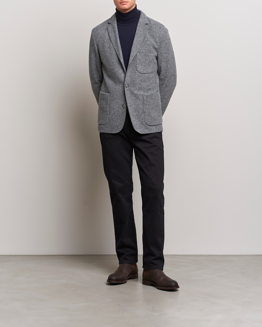 Hombres | Blazers | J.Lindeberg | Carlton Wool Cardigan Blazer Mid Grey Mel