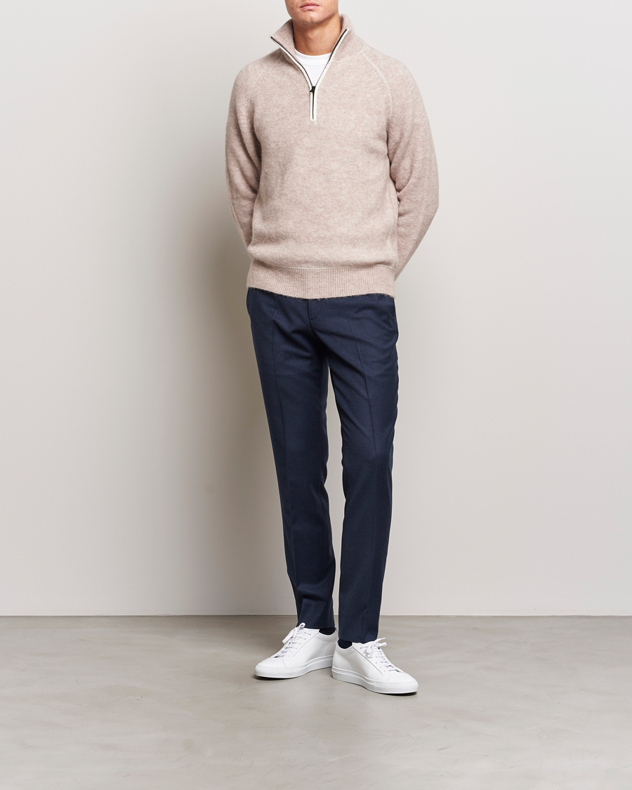 Hombres | Pantalones | J.Lindeberg | Grant Stretch Flannel Trousers Navy