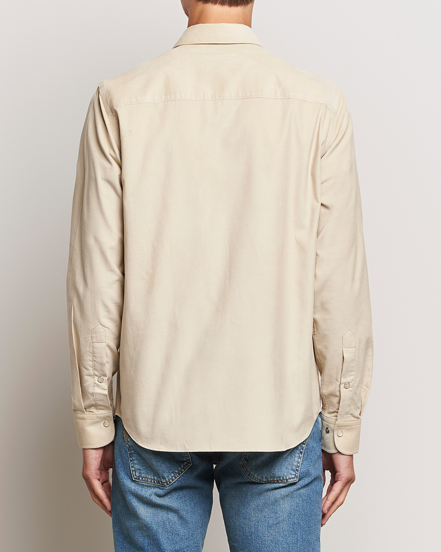 Hombres | Camisas | J.Lindeberg | Carlos Reg Cord Shirt Oyster Grey