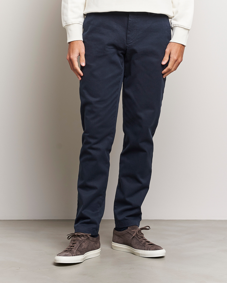 Hombres | Pantalones | J.Lindeberg | Chaze Flannel Twill Pants Navy