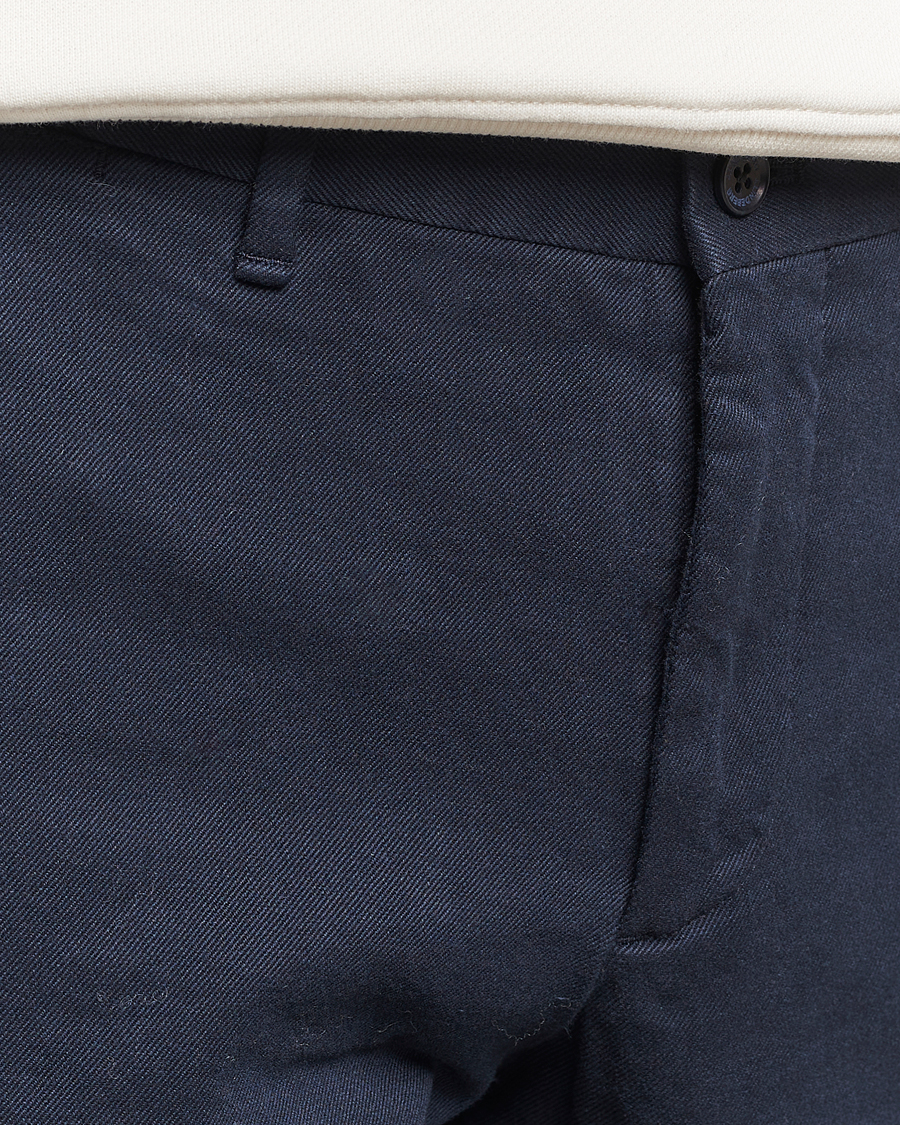 Hombres | Pantalones | J.Lindeberg | Chaze Flannel Twill Pants Navy